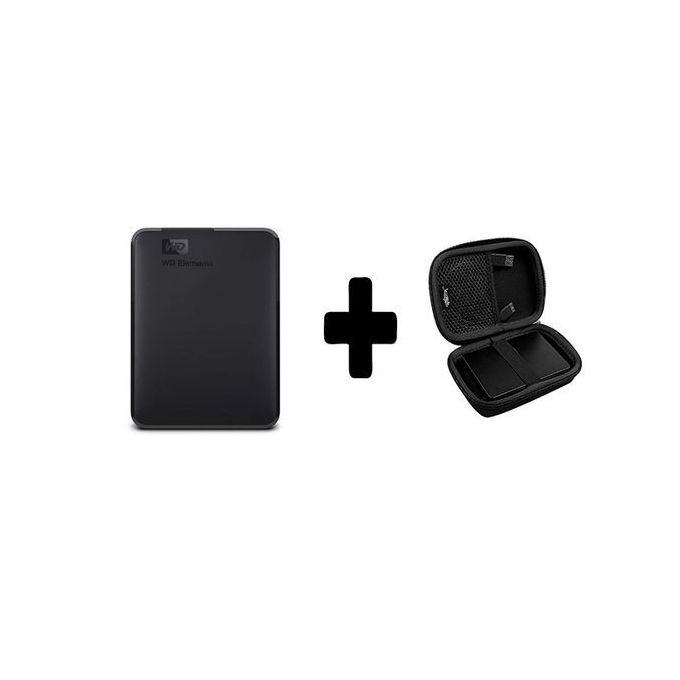 Western Digital External Hard Disk, 750GB Plus Free Hard Disk Bag - Black