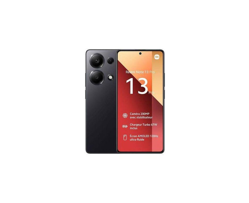 Redmi Note 13 Pro 4G 6.67" 8GB RAM 256GB ROM 200MP 5100mAh - Black