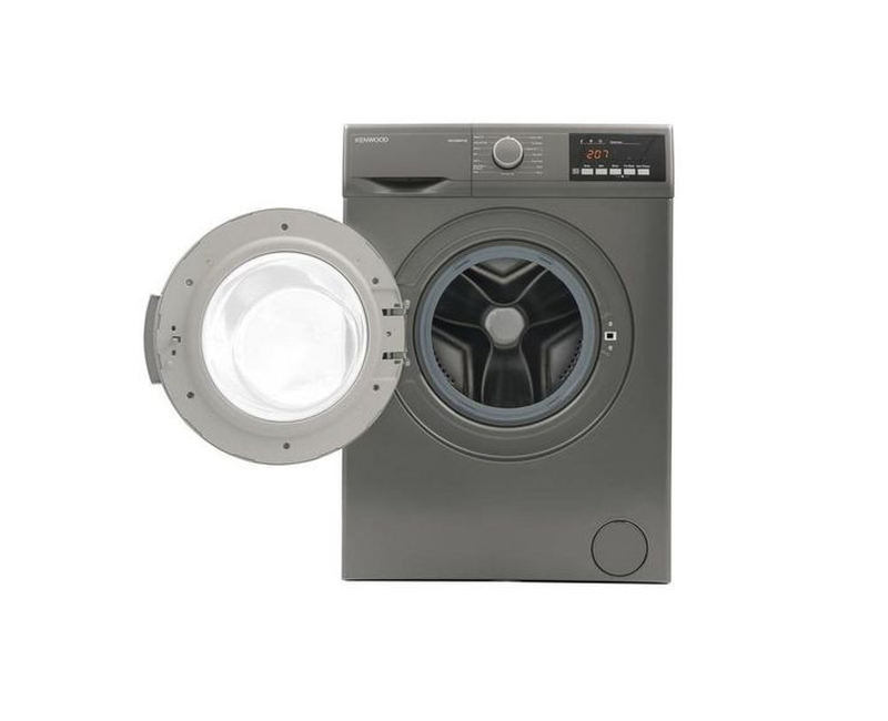 Kenwood washing machine 8Kg, 1000RPM, 15 Wash Programs with Rapid wash, WMM08 Silver