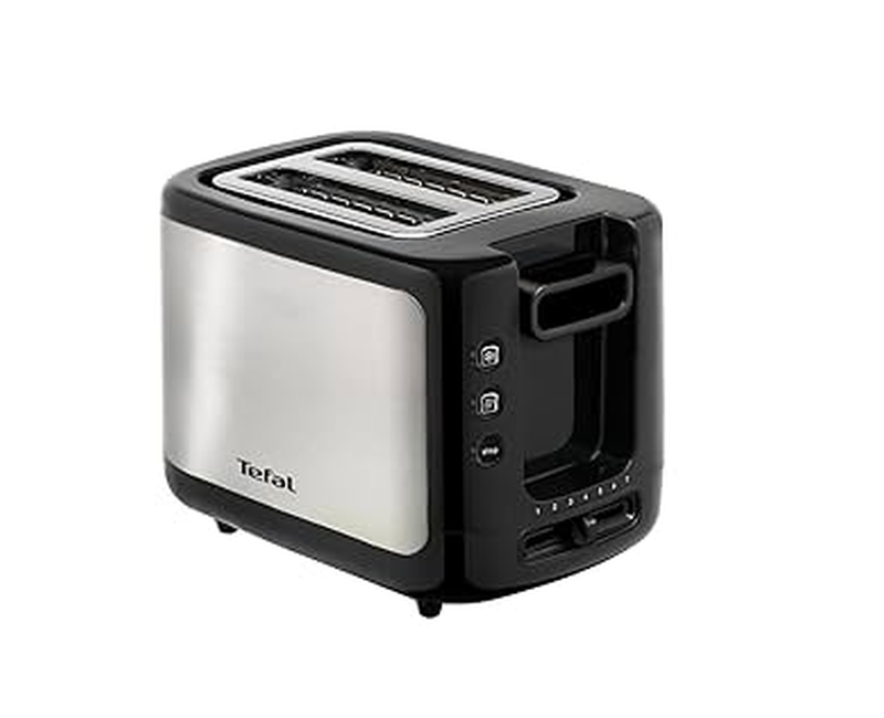 Tefal 2 Slot Express Toaster with Bun Warmer + Inox, TT365027- Black