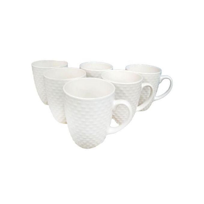6 Pieces Set Of Tea Coffee Cups - White