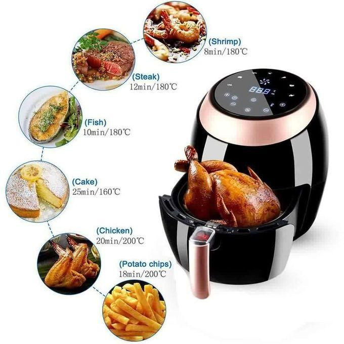 7.7L Digital Electric Air Fryer Healthy Fried Food Oil Free – Black