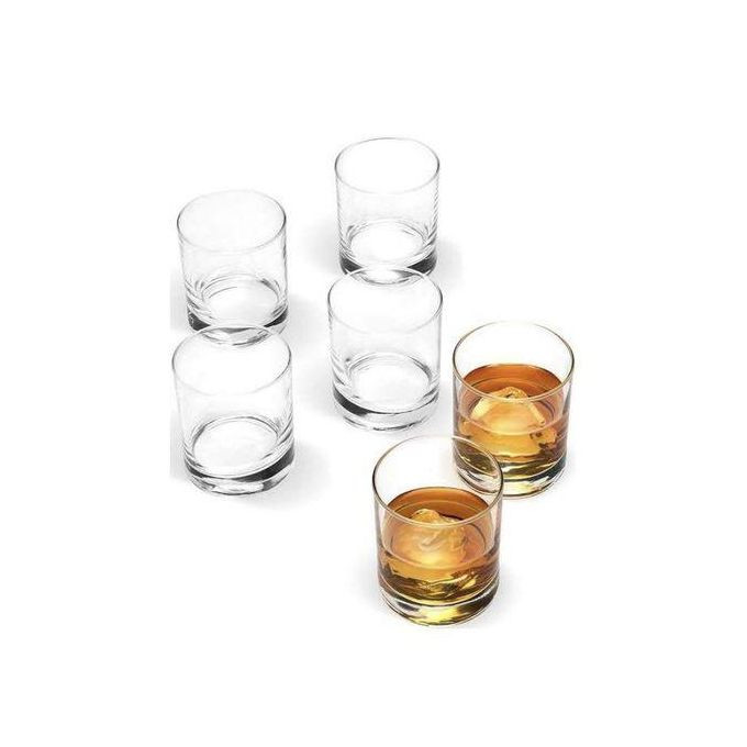 6 Pieces Whiskey Glasses - Transparent