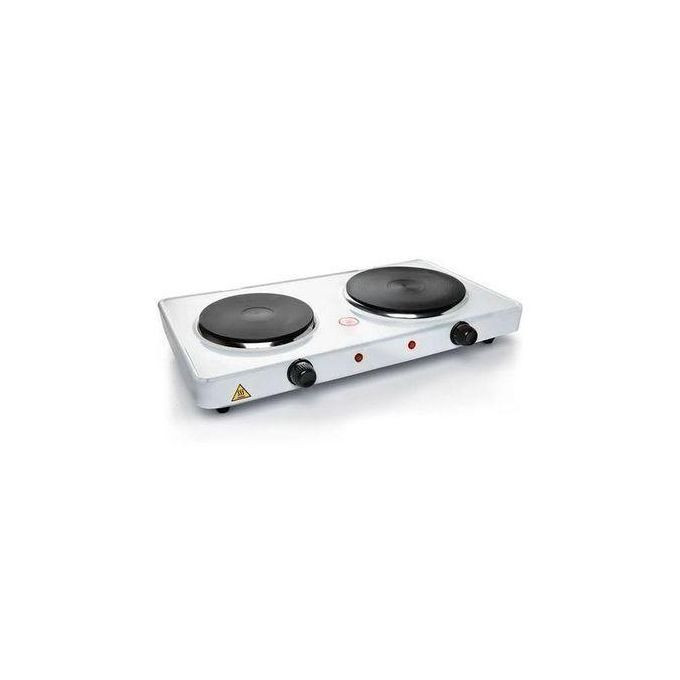 Double Solid Hot Plate- White