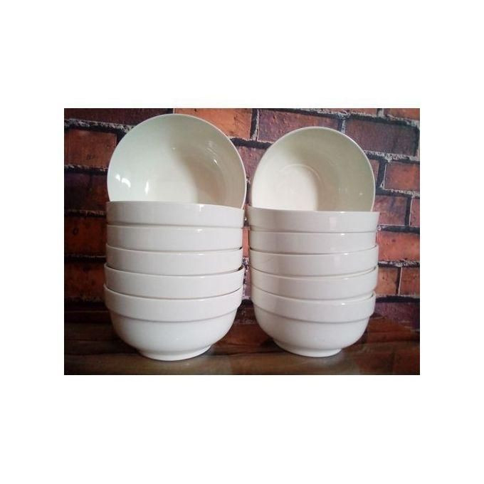 Set of Soup Bowls, 12pieces - White
