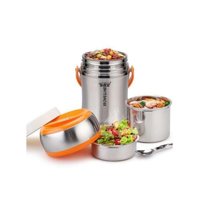 Steel Food Flask - 3.0L - Orange