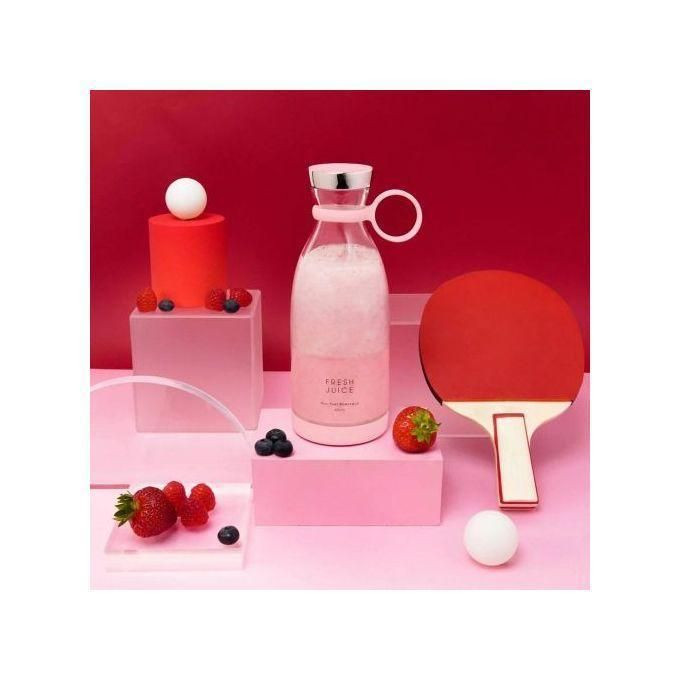 Outdoor Mini Personal Portable Cordless Shaker USB Rechargeable Small Fruit Juicer Blender Smoothie Maker Kitchen Auxiliary Outdoor Travel Sport Juice Cup - Pink, White
