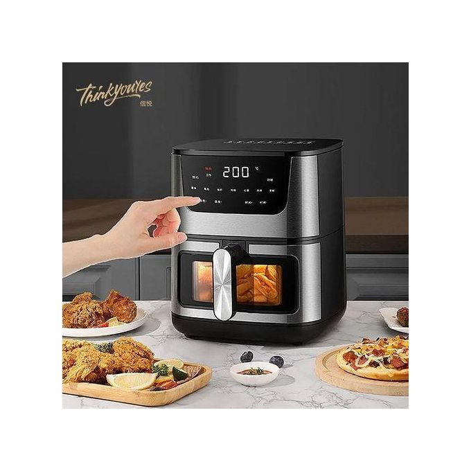 8L Digital Electric Airfryer / Air Fryer - Black