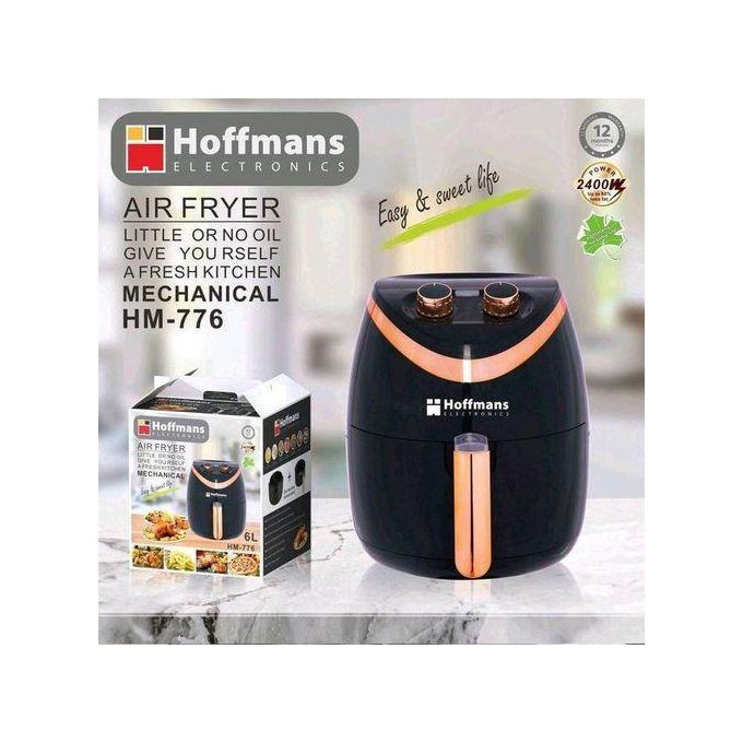 6L / 6 liters Air fryer - Black