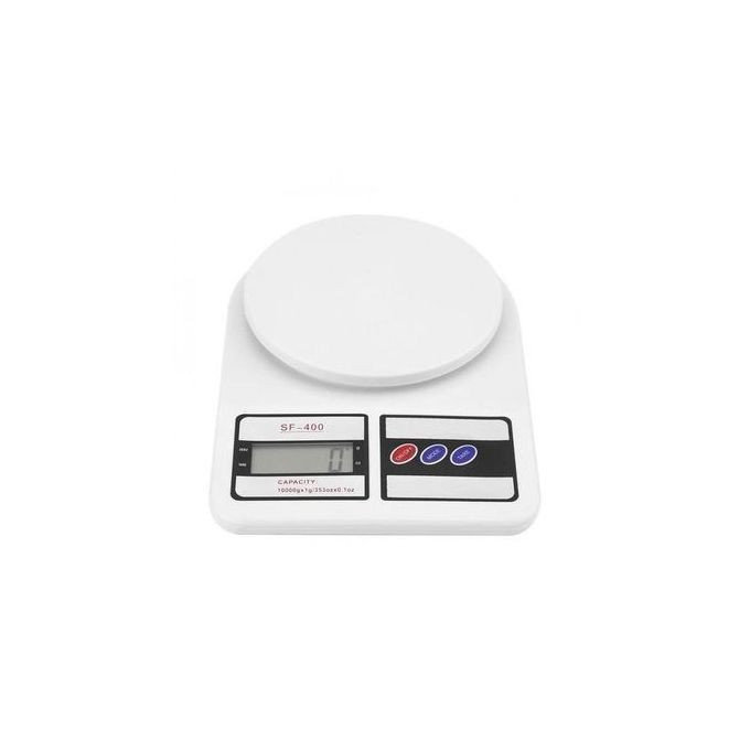 Digital Kitchen Weighing Scale With Free Battery 10Kgs - White
