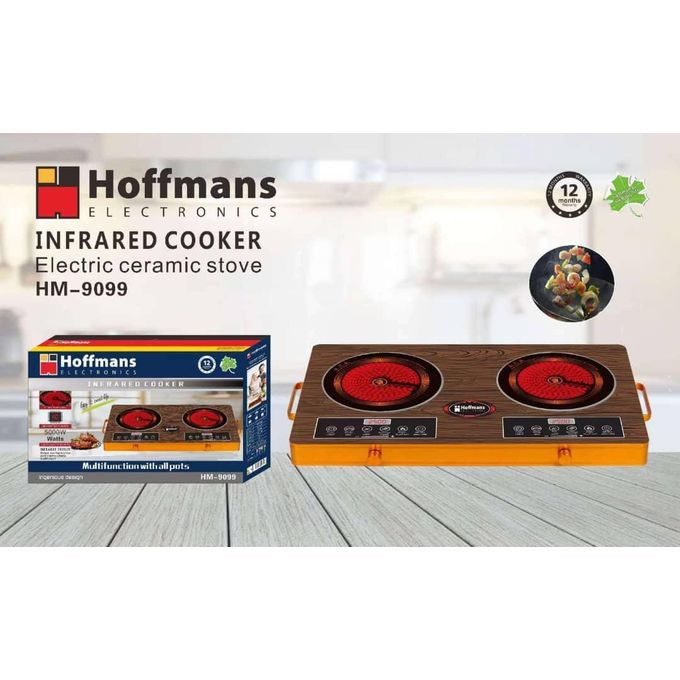 HM-9099 Double Infrared Cooker - Brown