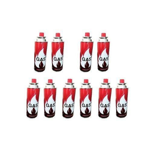10-Piece Cooking Butane Gas Canisters - Red