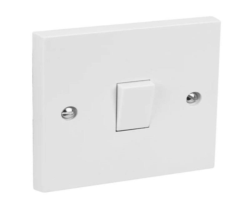 1GANG 2WAY WHITE SWITCH WITH COVER