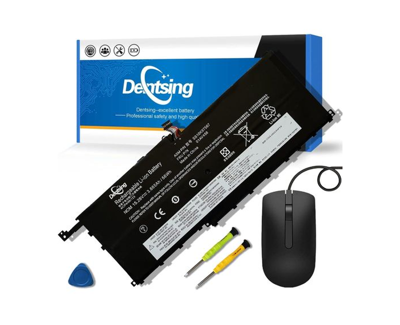 01AV458 15.28V 56Wh/3665mAh 4-Cells Laptop Battery Compatible with Lenovo ThinkPad X1 Carbon 4th Gen 2016 X1 Yoga 1st 2nd Gen Series 4ICP4/48/123 SB10K97567 00HW028with Mouse MS116