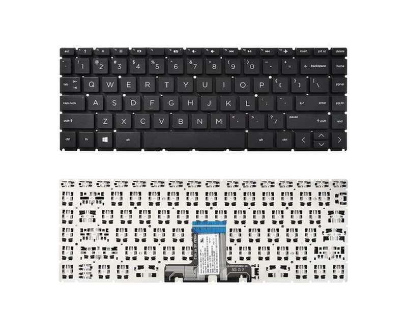 Replacement Keyboard Compatible with HP 240 G7 240 G8 14-CD 14-CM 14-DG 1 Black US Layout (Black Without Backlit)