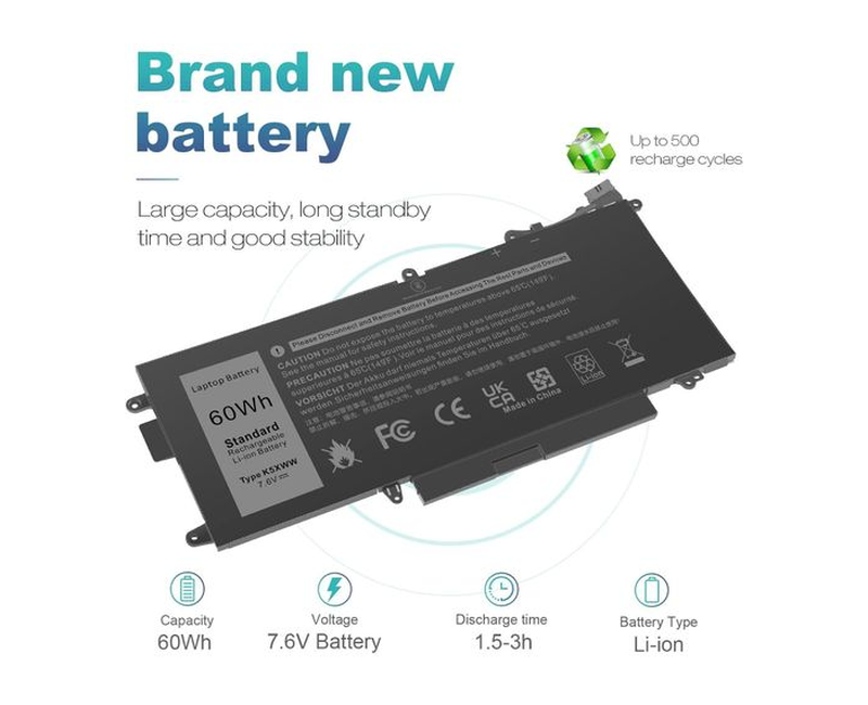 K5XWW Laptop Battery for Dell Latitude 7389 7390 2-in-1 Latitude 12 5000 5289 2-in-1, fits E5289 L3180 Series P29S001 P29S002 451-BBZC 725KY 71TG4 N18GG 6CYH6 CFX97