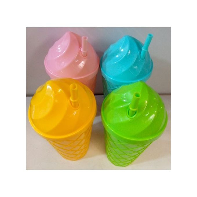 12 Pieces Plastic Glasses (multi color)