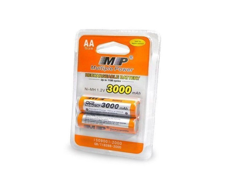 AA Rechargable MP Batteries-Multicolour