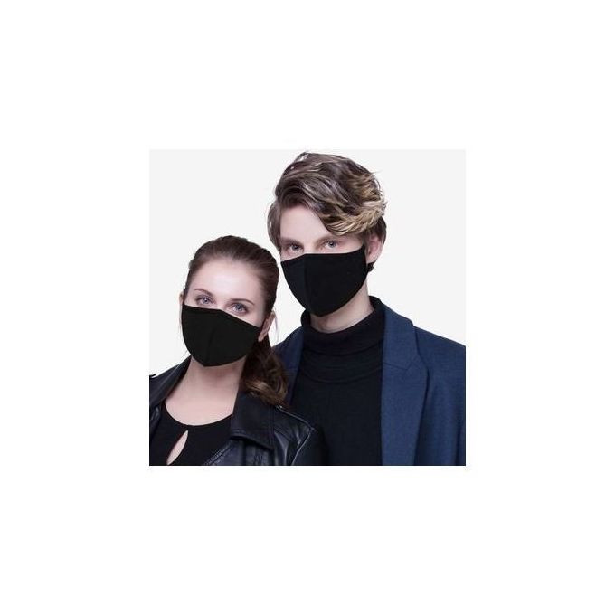 Reusable/Protective Unisex Dust Cotton Washable Face Mask - Black