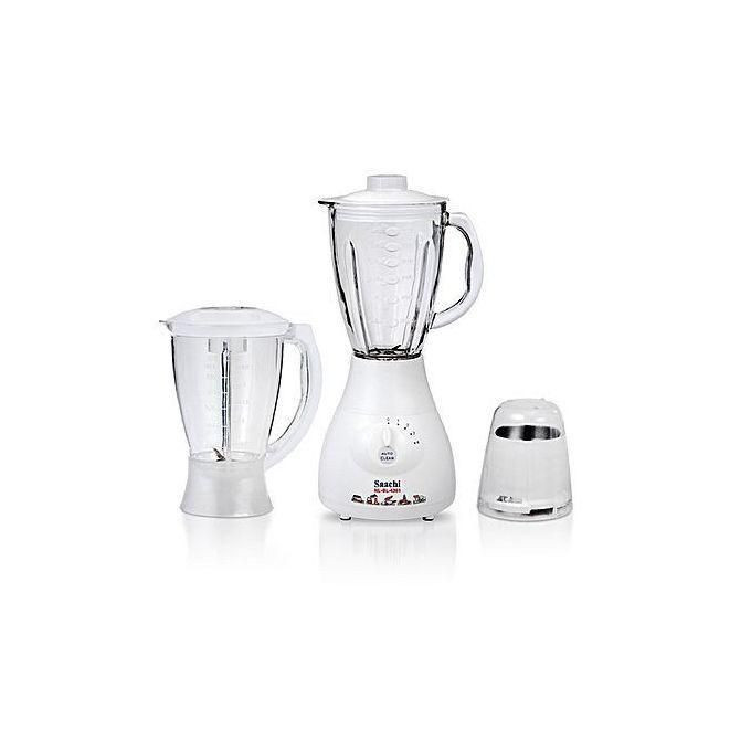 3 In 1 Double Jar Blender, Grinder, Auto-Clean - White,Black