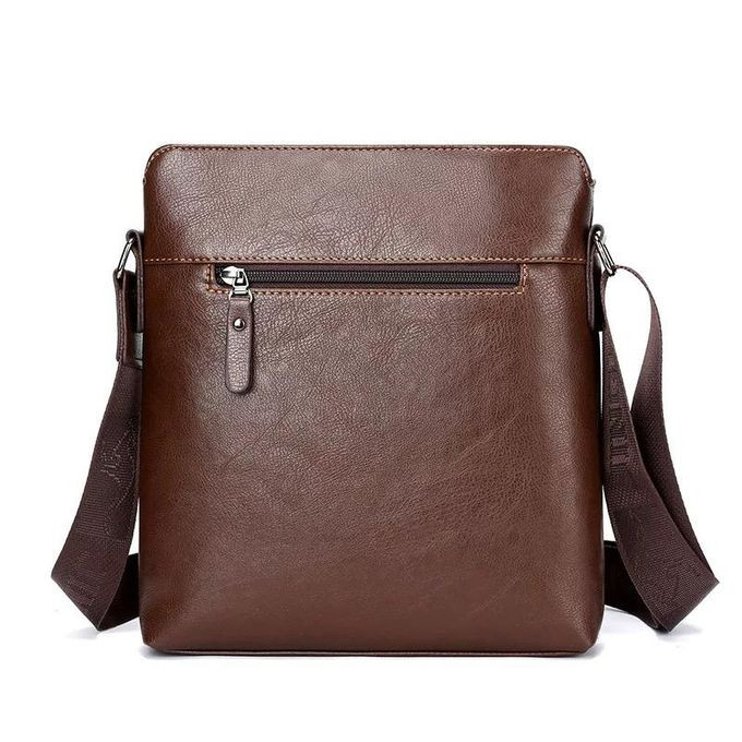 Faux Leather Shoulder Bag Long Wallet Crossbody Bag Men's Bag