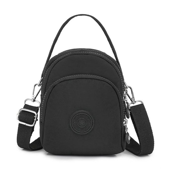 Mini Phone Bag for Women, Stylish Crossbody Bag with Multiple Layers Water-Resistant Nylon Fabric And External Headphone Jack Handbag