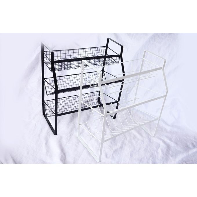 Spice Rack, Spice Organizer Seasoning Organizer 3-Tier Kitchen Rack for Kitchen Counter, Cabinets and Pantry Organization, White