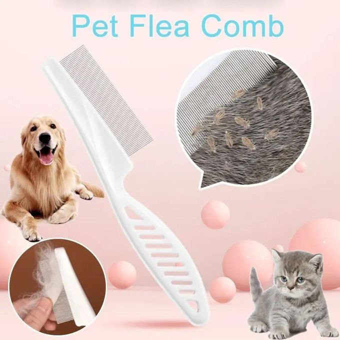 Pet Soft Animal Care Comb Protect High Density Comb for Cat Dog Pet Hair Grooming Comb Stainless Steel