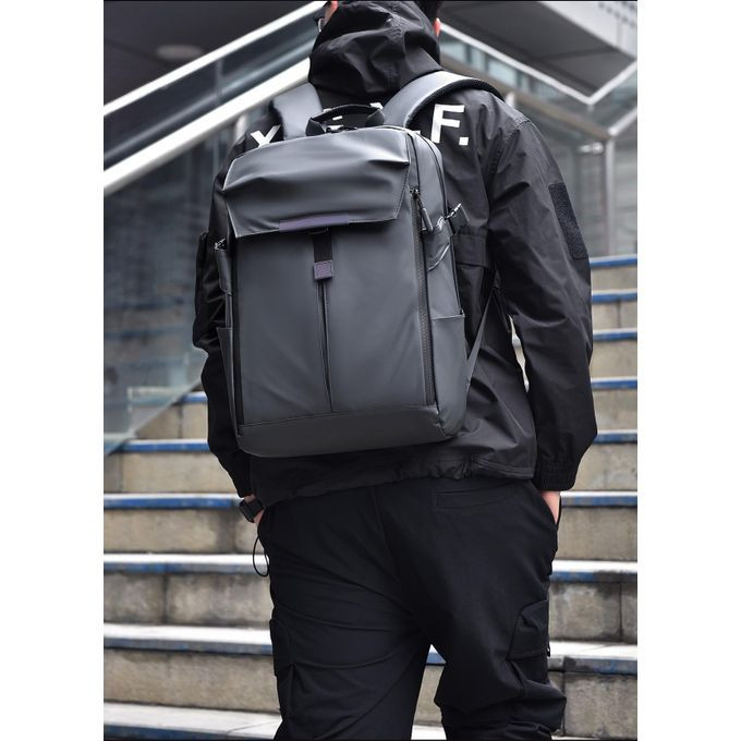 Laptop Back pack Bag Travel Water proof Laptop Bag With Separate Helmet/Ball Compartment - Black