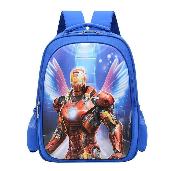 Iron Man Backpack for Kids Children's Superhero Daypack Travel Waterproof Rucksack for Boy Teens Superhero School Bags Cartoon Breathable Package - Blue