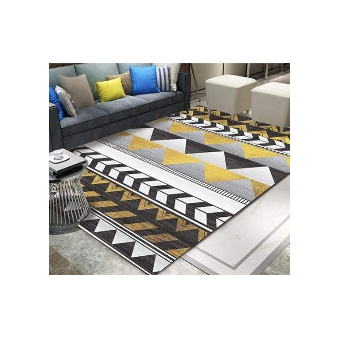 SXGCH 2.0x3.0 m Area Rugs Home Carpet for Hallways, Living Room Bedroom & Kitchen Geometric art brown yellow Grey cream-200*300cm Multicolor