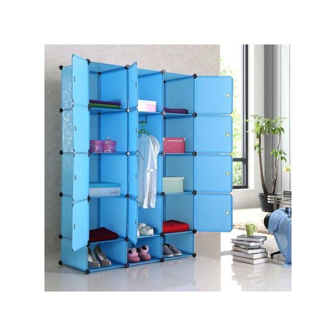 Elegant Plastic Wardrobe - Blue