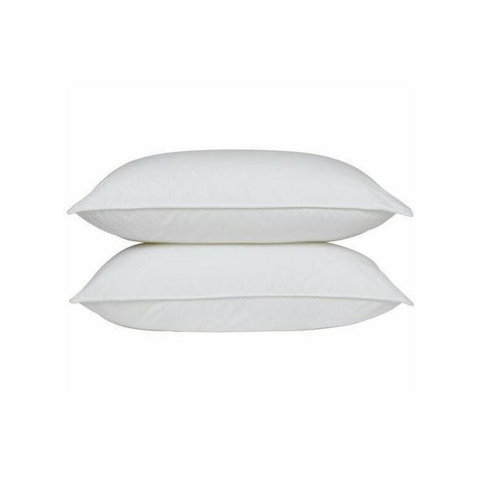 A Pair of Very Big Fibre Pillows - White