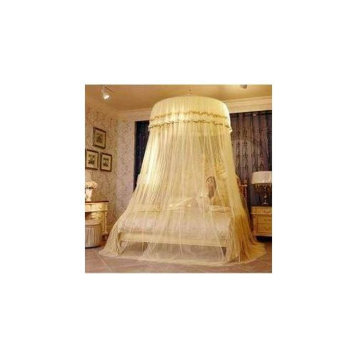 Round Top Hanging Mosquito Net With Adhesive Clipper ,Screws -Cream Top Design Variations