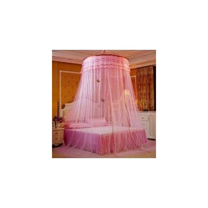 Round Hanging Mosquito Net - Pink 6 x6