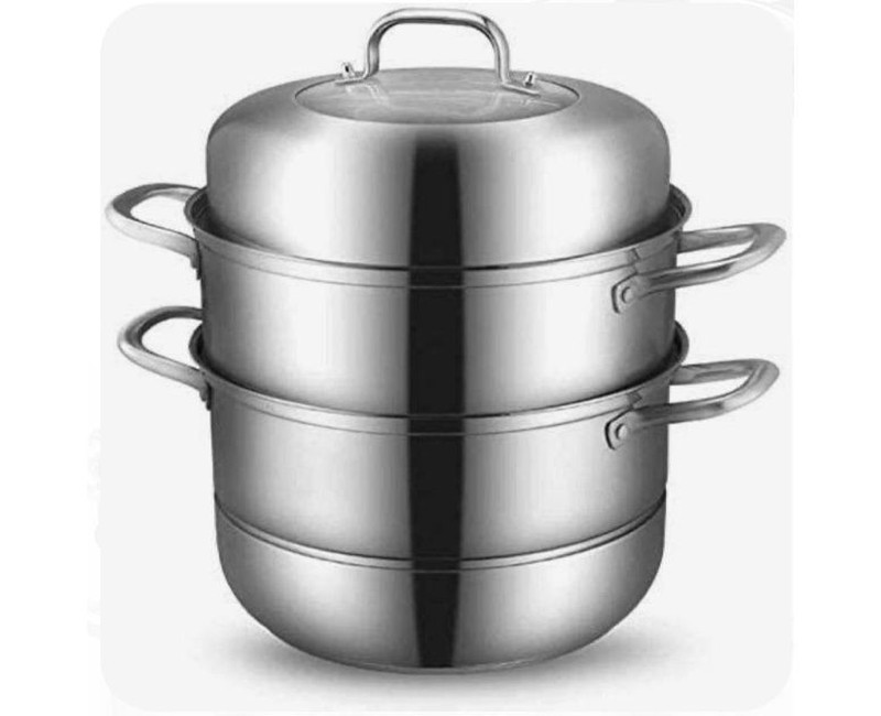 3-Tier Food Steamer – Healthy Cooking Made Easy. Silver