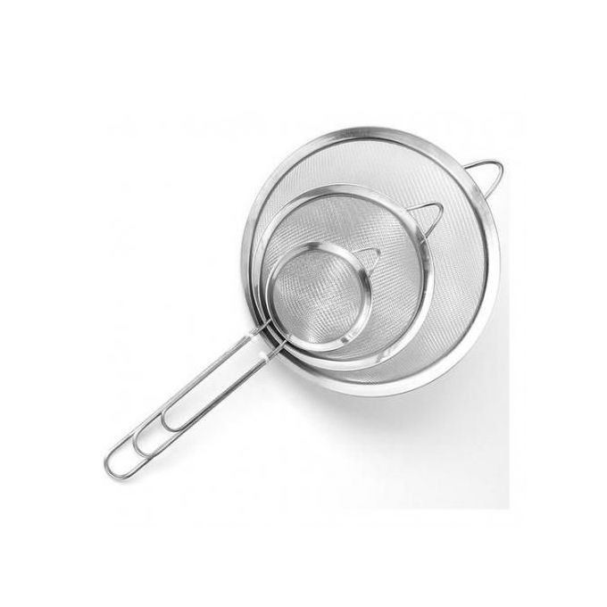 Small Set Of 3 Sievers - Silver