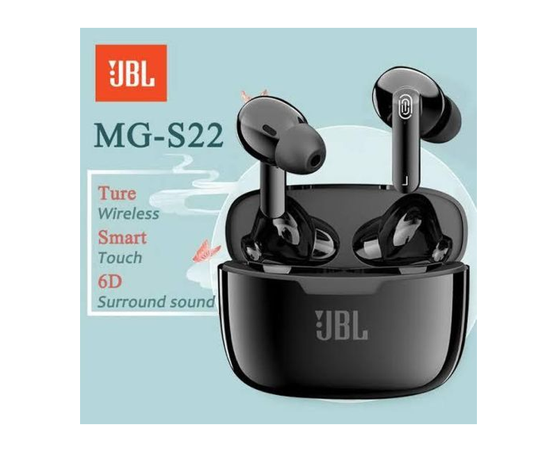 Jbl Mg-S22 Original Super Quality Bass Bluetooth Earbuds With Long Music Playtime-Black