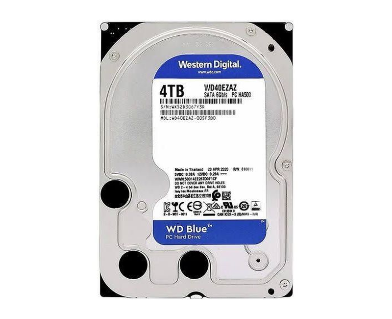 Western Digital 4TB Hard Drive HDD Hard Disk With Good Health And Surveillance-Silver