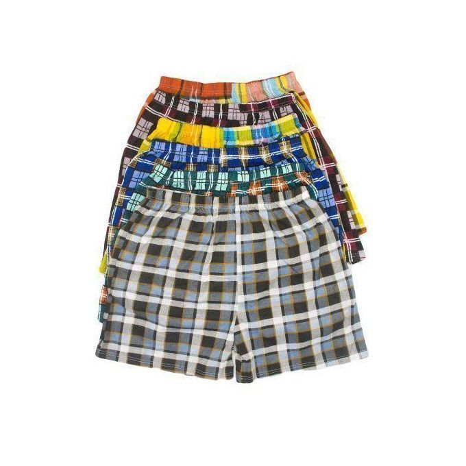 Fashion 6Pcs Soft Cotton Checked Men's Boxers – Multicolor XXL