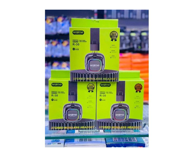 Oraimo R30 Stereo Bluetooth Headphones Wireless Headsets- Black