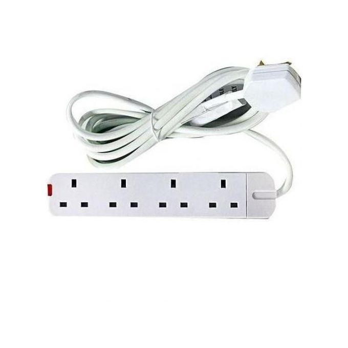 4 Way Extension Cable - White