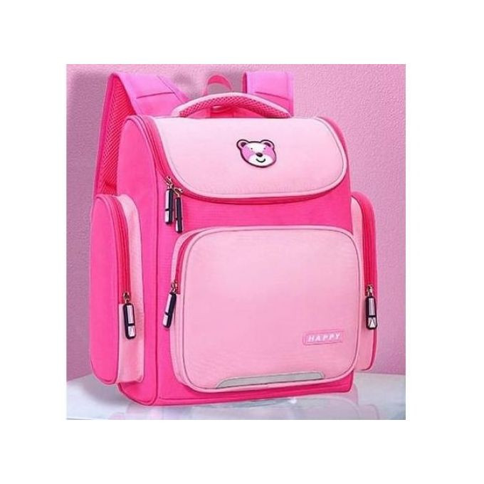 Children Waterproof School Backpack Bag- Pink /M