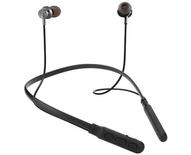 Wireless Sport Earphone Noise Cancelling Headset with Mic - Black