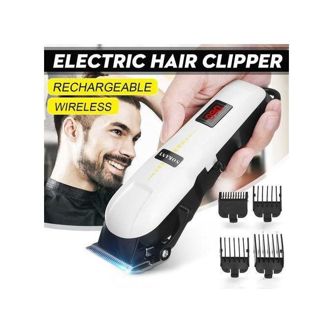 Sokany AL-809A Elelectric Rechargeable Hair Machine Shaver- Black, White