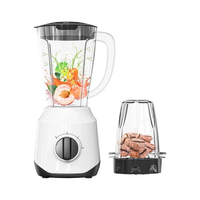 Sayona 1.5 Litres Unbreakable Jar, 2 In 1 Blender, Mill - SB-4496 - White