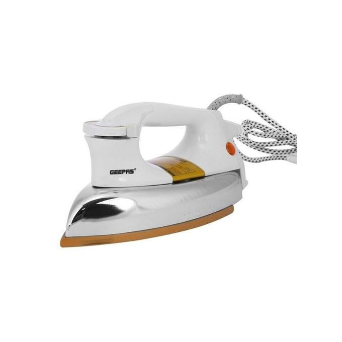Geepas Heavy Weight Dry Iron Non Stick Sole Plate With Temperature Control