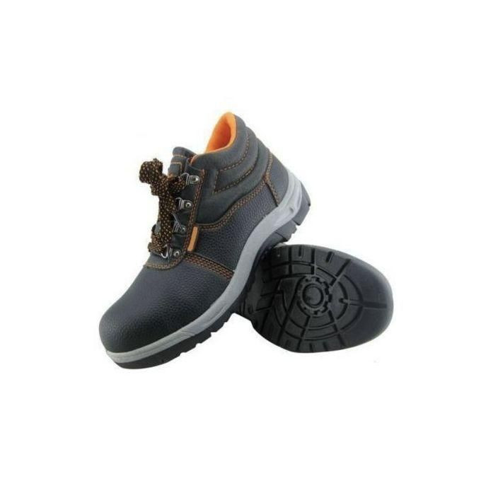 Unisex Safety Shoes Oil Resistant Boots With Metal - Black