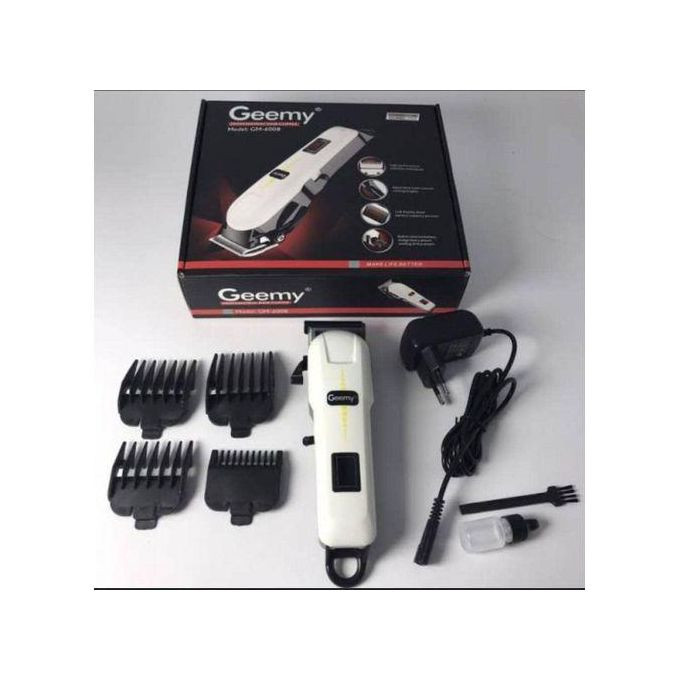 Geemy Electric Cordless Hair Clipper/Professional Shaving Machine - White