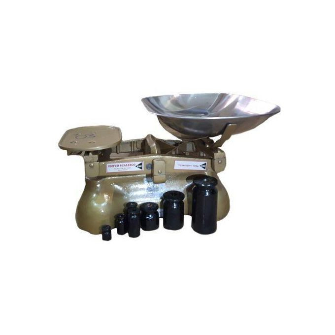UNBS Certified Original Weighing Scale With 6 Stones - Gold
